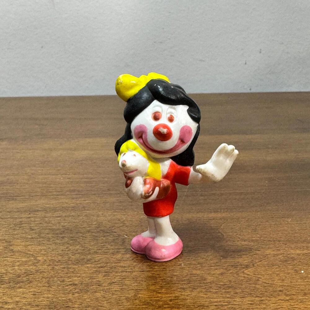 Vintage Clown Figurine 1981 Hong Kong Mego Miniature 2.25" Happy Girl